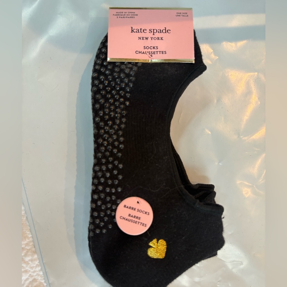 .Kate Spade ♠️ 2 Pack Tennis Socks Gold Logo